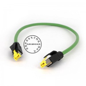 El cable de red suministra el cable de red Ethernet del conector Harting RJ45